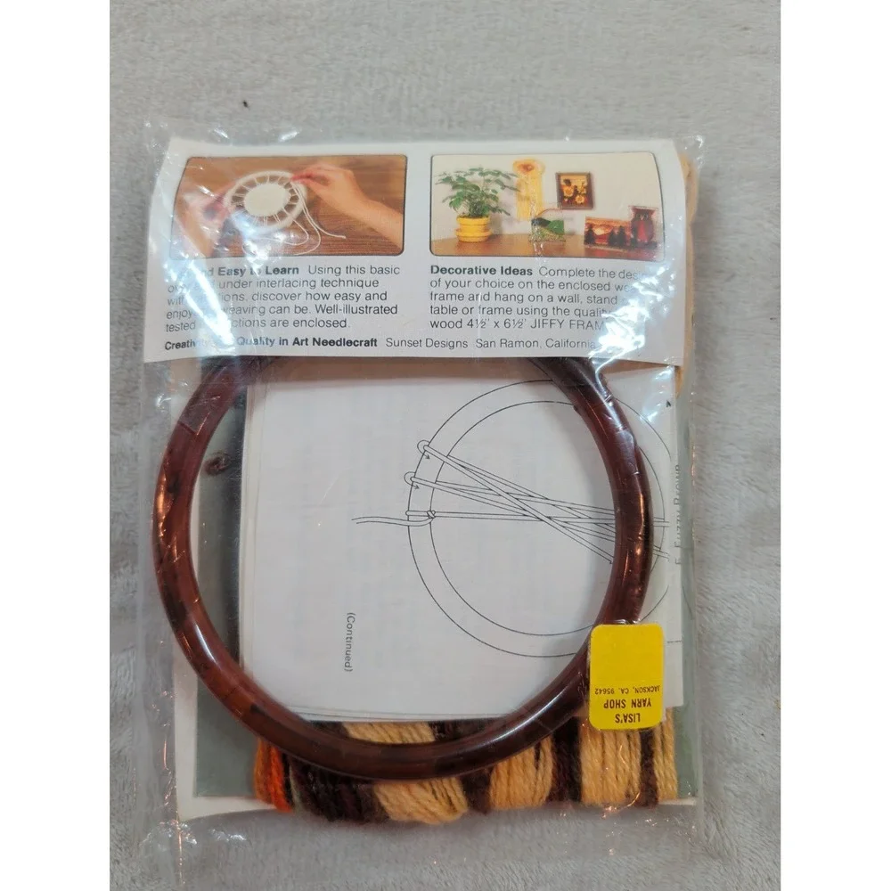 Vintage 1979 Sunset Designs Jiffy Weaving Kit Owlbert at Noon Betty Miles‎ 3018
